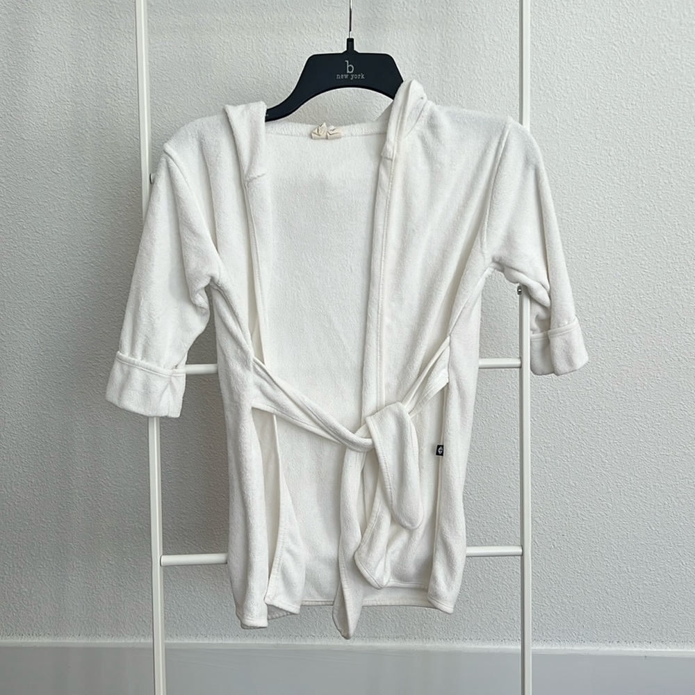 Kyte Baby Toddler Bath Robe Cloud White 18-36m